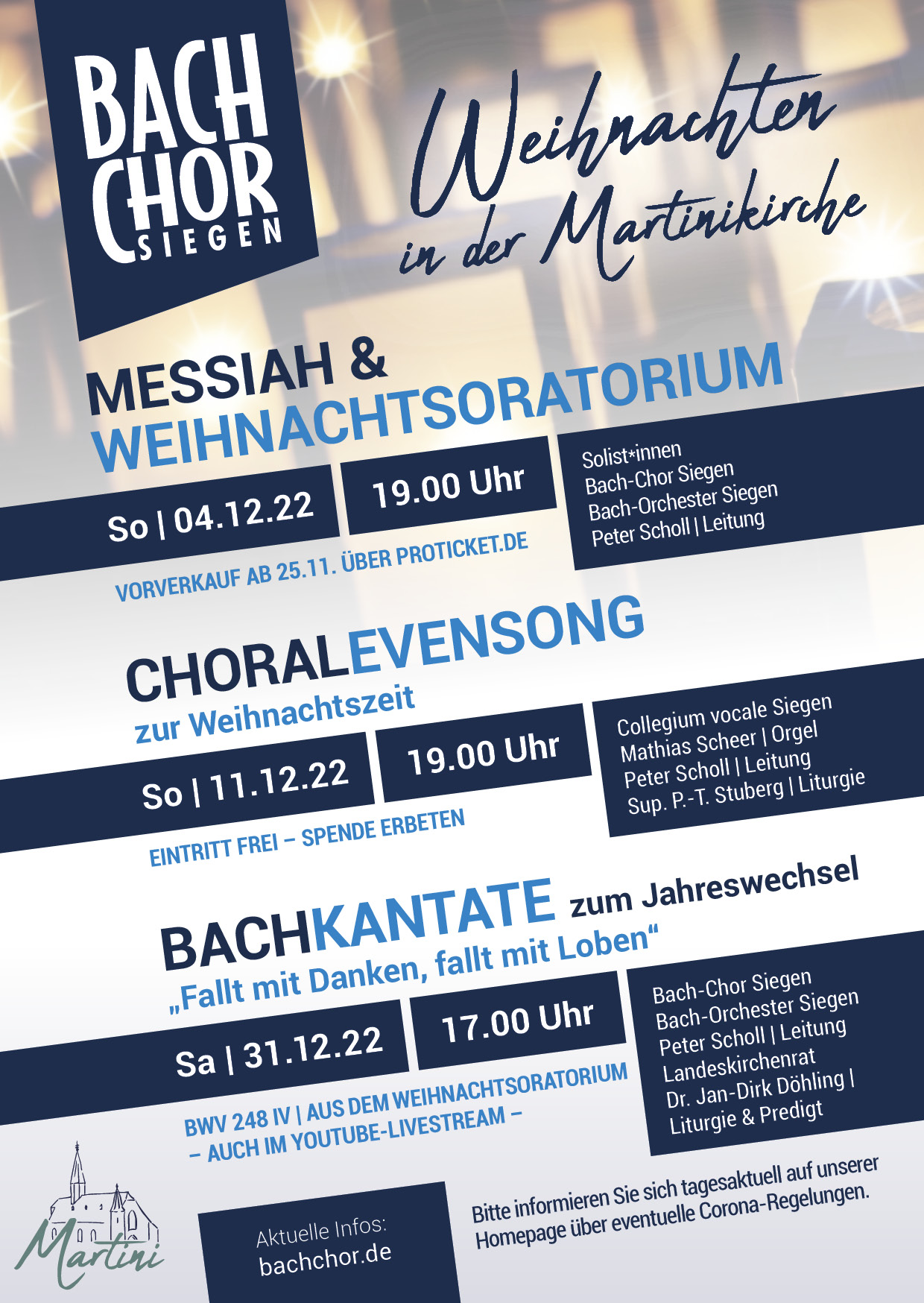 Übersicht Weihnachten Bach-Chor